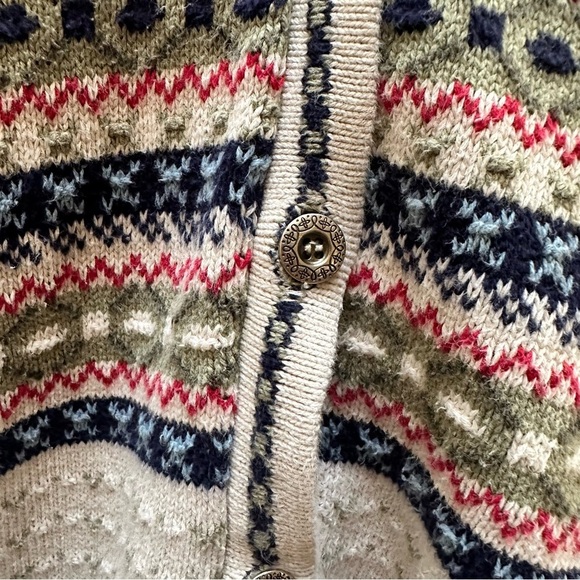 Vintage Northern Reflections Fair Isle Grandpa Button Cardigan Women’s - Picture 5 of 10
